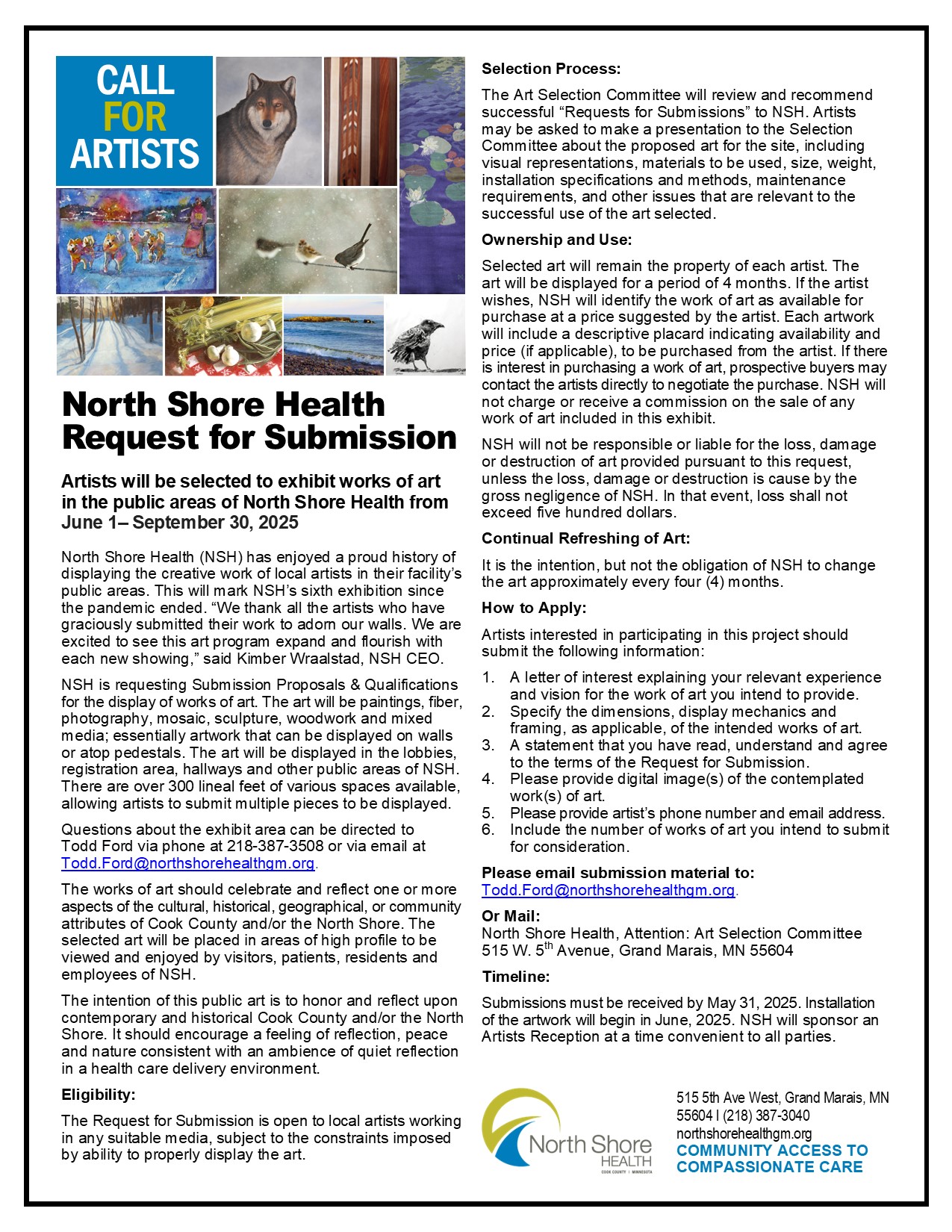 New Call for Artists: June-September Art Exhibition