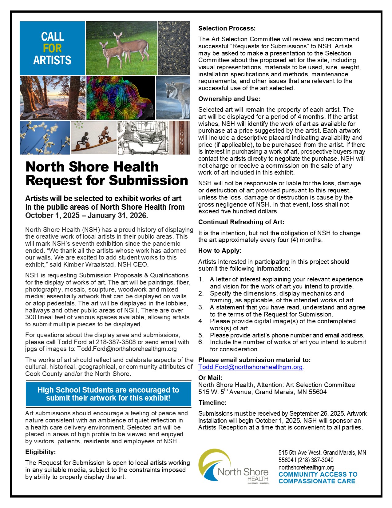 CALL FOR ARTISTS, October 2025 - January 2026